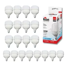 Kit 20 Lâmpadas Led Bulbo 30w E27 Branco Frio 6500k Bivolt Cor Da Luz Branco-frio 110v/220v