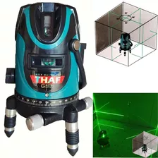 Nível À Laser Thaf 5 Linhas Verde 3d 360º - Acompanha Tripé