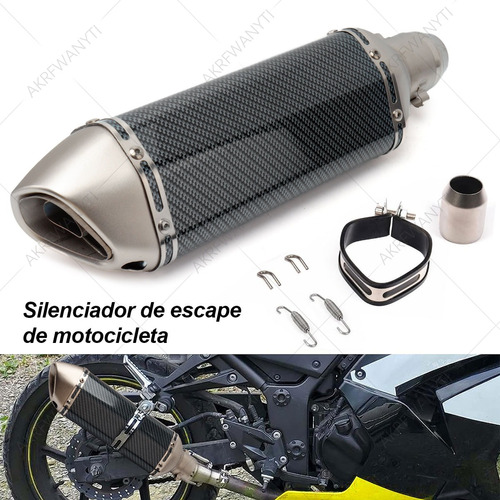 Silenciador Deportivo Moto Escape 38-51mm Acero Inoxidable Foto 7