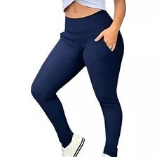 Calça Legging Montaria Flanelada Cintura Alta C/ Bolso 