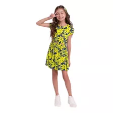 Vestido Infantil Kyly Meia Malha - 3 Opções De Cores