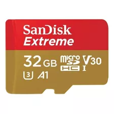 Tarjeta De Memoria Sandisk Sdsqxvf-032g-an6ma Extreme Con Adaptador Sd 32gb