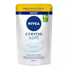 Sabonete Líquido Nivea Creme Soft 200ml Refil Embal Econo