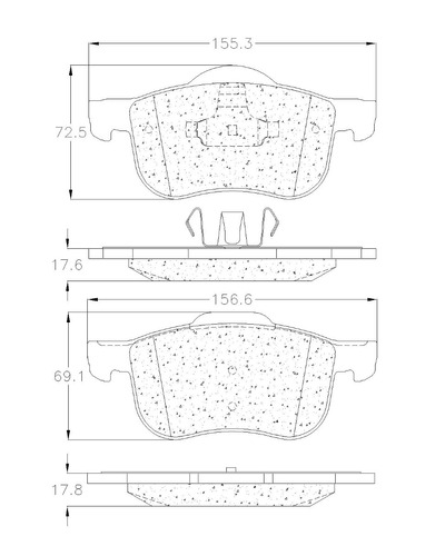 Balatas Delanteras Volvo V70 2002 2.4l Awd Grc Foto 2