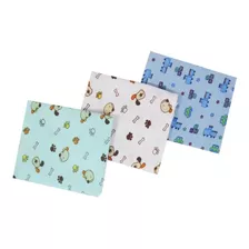 Kit 6 Cueros Estampado Para Bebês Meninos 80 Cm X 50 Cm 