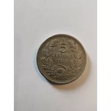 Moneda Chile 5 Centavos 1927 Níquel (x2