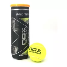 Pelotas De Padel Nox Pro Titanium (3 Bolas De Competicion)