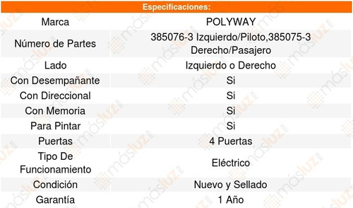 Espejo Polyway Buick Enclave 08_12 Foto 2