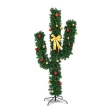 Árbol De Navidad Artificial De Cactus De 6 'con Luces Led