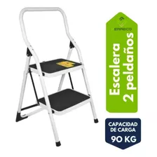 Escalera Tubular Plegable 2 Peldaños Pasos Alta Calidad 