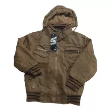 Campera Niño Gabardina Con Piel Excelente Calidad!