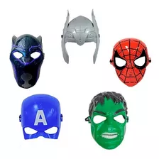 Mascara Pantera Negra, Thor, Hulk, H. Aranha, Cap. America