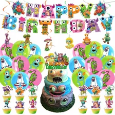 Kit Cumpleaños Globos Decoración Monster My Singing Monsters