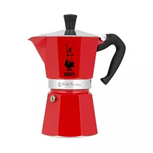 Cafetera Italiana Moka Express Roja Italia 6 Tazas