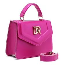 Bolsa Feminina Pequena Transversal Lateral De Ombro E Mão. Cor Pink