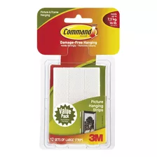 Command 3m 12ct Pack Picture &amp; Frame Hanging Strips Sets