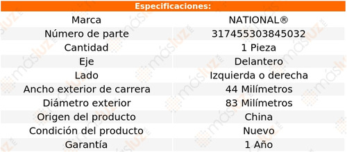 1- Maza Delantera Izq/der Acura Cl L4 2.2l 97 National Foto 5