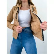 Campera Canguro Abrigada Micropolar Con Corderito Mujer