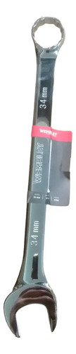 Llave Combinada Cromada Wembley Profesional 34mm Cr-v 7954 Color Gris
