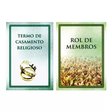 1 Livro Termo De Casamento + 1 Livro Rol De Membros