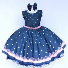 Vestido Infantil Estampado Floral Juvenil Luxo 4/16 Oferta