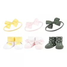 Diademas Y Calcetines Para Bebé Hudson Baby Kit14 6 Piezas