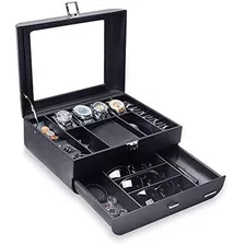 Caja De Reloj Homde Vitrina De Arco Organizador De Joyas De 