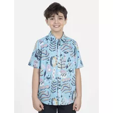 Camisa Abstract Summer Niño Multicolor Maui And Sons