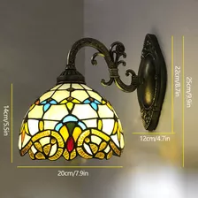 Baroque Stained Glass Wall Sconce Light Vintage Tiffany Wss