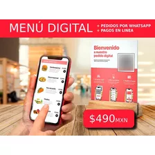 Menu Digital Para Restaurantes Con Pedidos Por Wats