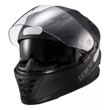 Capacete Moto Texx Wing Solid Dupla Viseira Preto Oculos Sol