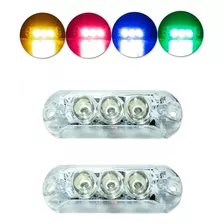 2 Faróis Strobo Led 9w Colorido Rga Ligue Até 1000 Leds Ajk Cor Da Luz Rgb Colorida 12v