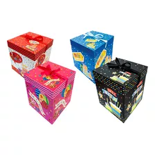 Pack 12 Cajas De Cumpleaños 4 Colores Disponibles En Paquete