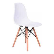 Cadeira De Jantar Elidy Charles Eames Eiffel, Estrutura De Cor Branco, 1 Unidade