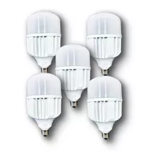 5 Lâmpada Led Bulbo 65w Branco Frio E27 Alta Potência Bivolt