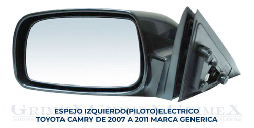 Espejo Toyota Camry 2007-07-2008-2009-2010-2011-11 Ore Foto 2