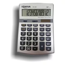 Calculadora Exaktus Ex-90 12 Digitos Plateada