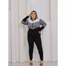 Conjunto Inverno Feminino C Zíper Frio Plus Size Grande G1g2