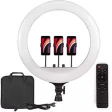 Ring Light Led Soft Iluminador Tripé 3 Celulares Rl-18