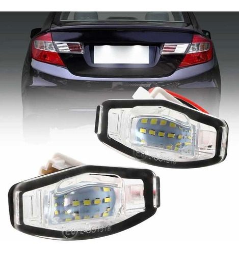 Set Luz Led Porta Placa Acura Tl Tsx Mdx Honda Civic Accord Foto 2