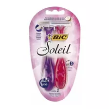 Kit 2 Bic Soleil Feminino Aparelho Rosa/roxo Feminino Corpo