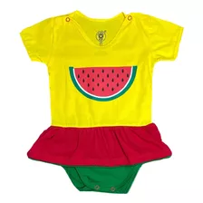 Body Roupa Enxoval Bebê Menina Saia Fantasia Mesversario 