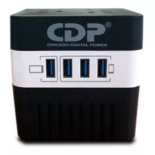 Regulador De Voltaje Cdp Ru-avr 604, 600va / 4 Tomas / 4 Usb