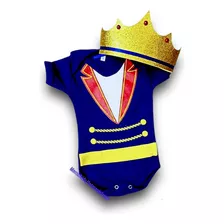 Body Tematico Mesversario Tema Principe + Coroa Realeza 