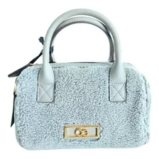 Bolso Cloe De Moda Pequeño Gris Con Peluche