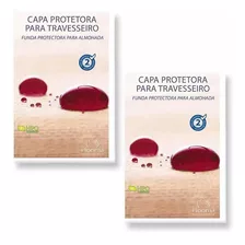 Kit 02 Capas Protetora Travesseiro Plooma Impermeável Zíper