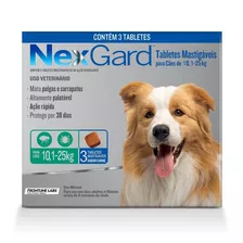 Nexgard Antipulgas E Carrapatos Cães 10 A 25kg - 3 Tabletes