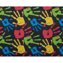 Alfombra Infantil Brisa Palm Of The Hand, Negra, 100 Cm X 130 Cm