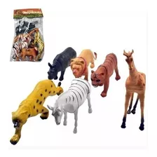 Bichos Zoo Kit Com 6 Animais Do Zoológico Emborrachado