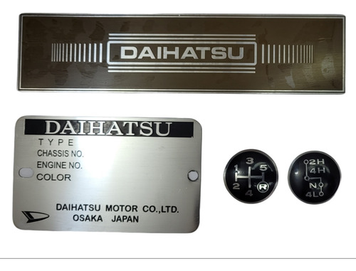 Foto de Daihatsu F20 Plaquetas Emblemas 5 Cambios